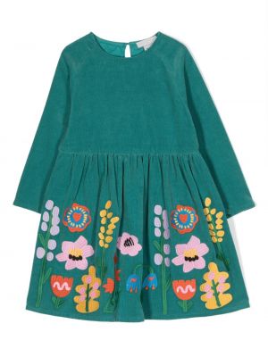 Kukka puuvilla levenevä mekko tytöille Stella Mccartney Kids vihreä