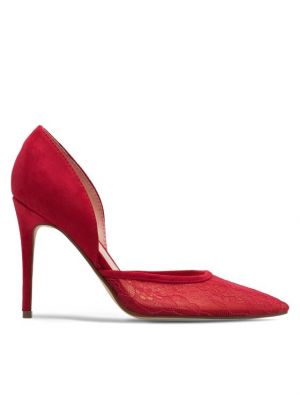 Полуотворени обувки с ток Marc Fisher червено