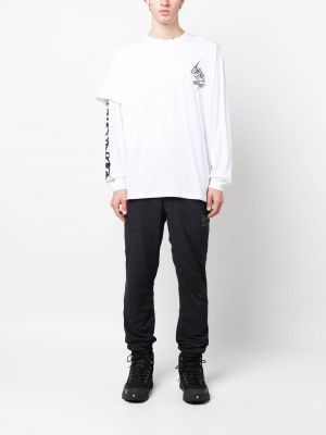 Asymmetrische t-shirt mit print Acronym weiß