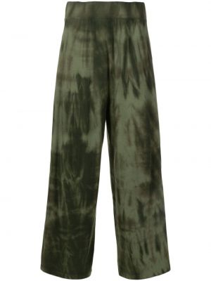 Памучни панталон с tie-dye ефект Osklen зелено