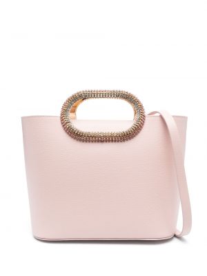 Shopper handtasche mit kristallen Rosantica pink