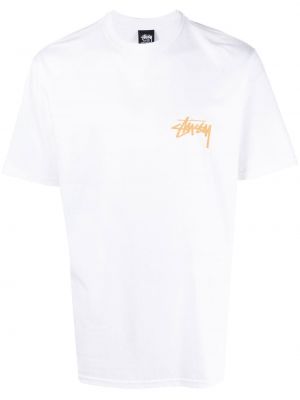 Trykt t-skjorte Stüssy hvit