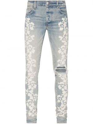 Geblümte skinny jeans mit print Amiri blau