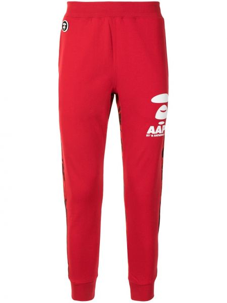 Pantalones de chándal ajustados Aape By *a Bathing Ape® rojo