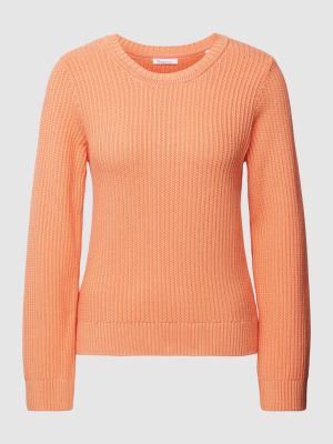 Dzianinowy sweter Knowledge Cotton Apparel pomarańczowy