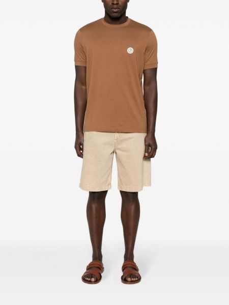 T-shirt en coton Giorgio Armani marron