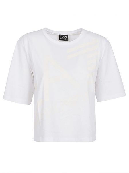 T-shirt di cotone Ea7 bianco