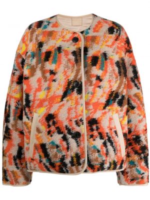 Oboustranná péřová bunda s potiskem s abstraktním vzorem Marant Etoile