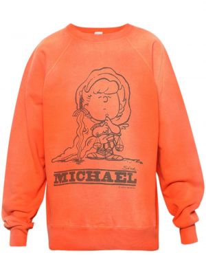 Sweatshirt aus baumwoll mit print Saint Mxxxxxx orange