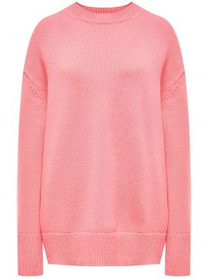 Vuneni džemper s okruglim izrezom 12 Storeez ružičasta
