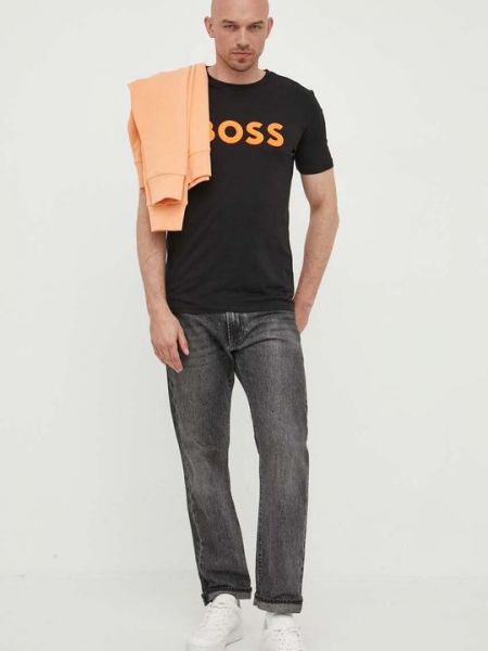 Повседневная хлопковая футболка Boss Orange