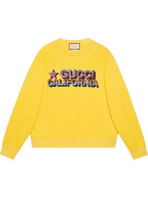 Пуловер с пайети Gucci жълто