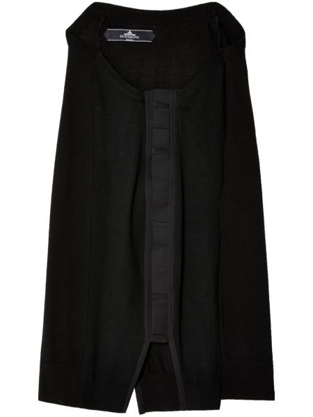 Πλεκτή μάλλινη φούστα Hodakova μαύρο