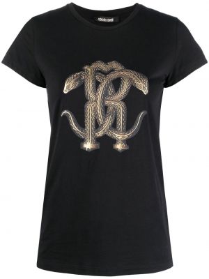 Μπλούζα με σχέδιο με μοτίβο φίδι Roberto Cavalli