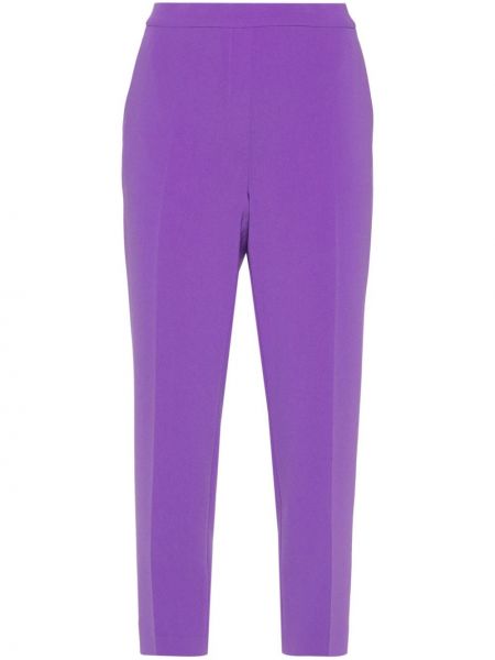 Pantaloni slim fit din crep Theory violet