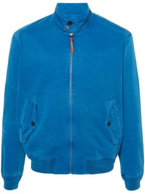 Bombažna bomber jakna Polo Ralph Lauren modra