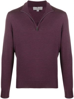 Jersey con cremallera de tela jersey Canali violeta