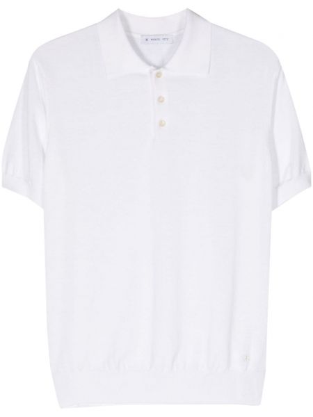 Siuvinėtas polo marškinėliai Manuel Ritz balta