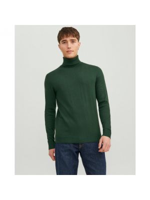 Jersey de cuello vuelto de tela jersey Jack & Jones verde