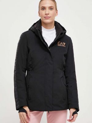 Чорна гірськолижна куртка Ea7 Emporio Armani