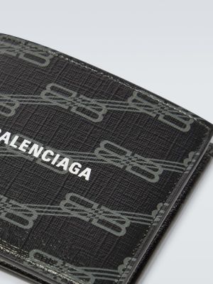 Kožená peněženka Balenciaga černá