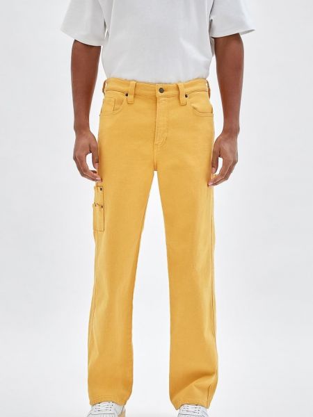 Proste jeansy Guess żółte