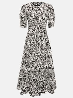 Žakárové midi šaty so vzorom zebry Proenza Schouler