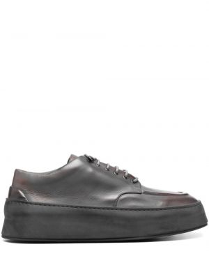 Pantofi derby cu șireturi din piele din dantelă Marsell gri