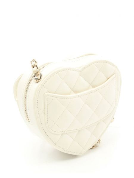 Kožená taška se srdcovým vzorem Chanel Pre-owned