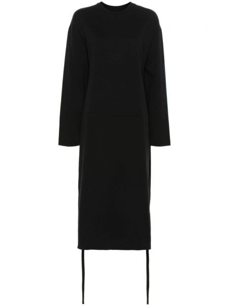 Midi haljina s printom Mm6 Maison Margiela crna