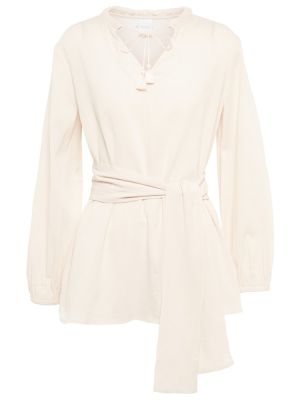 Памучна блуза Max Mara бяло