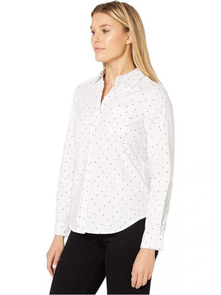 Рубашка в горошек с длинным рукавом U.s. Polo Assn. белая