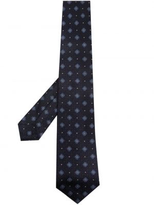 Jacquard selyem nyakkendő Kiton kék