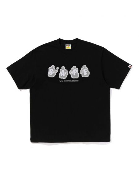 T-shirt en coton à imprimé A Bathing Ape® noir
