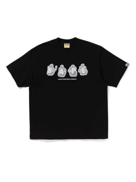 Tricou din bumbac cu imagine A Bathing Ape® negru