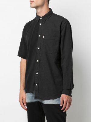 Péřová asymetrická košile Romeo Hunte černá