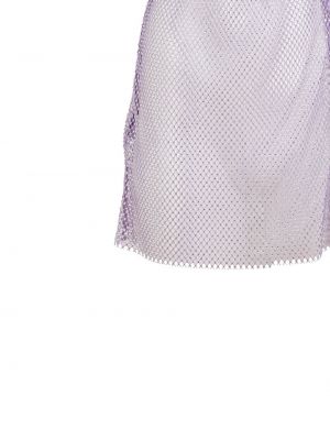 Křišťálové sukně se síťovinou Fleur Du Mal fialové