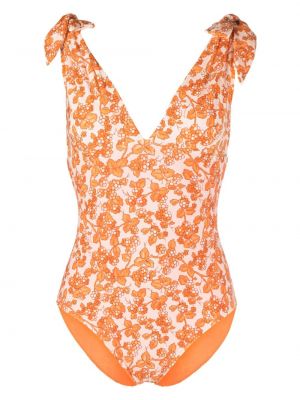 Costum de baie cu imagine Etro portocaliu