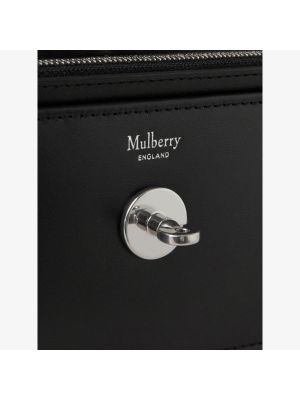 Кожаный клатч Mulberry черный