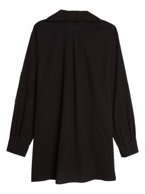 Siuvinėta marškiniai Yohji Yamamoto juoda