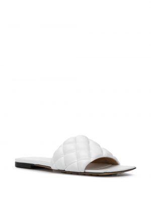 Pikowane sandały Bottega Veneta białe