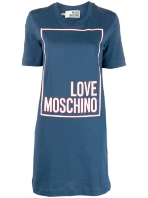 Mini obleka s potiskom Love Moschino