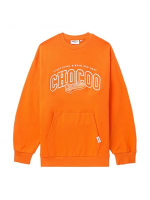Medvilninis siuvinėtas džemperis Chocoolate oranžinė