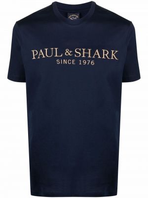 T-shirt con stampa Paul & Shark blu