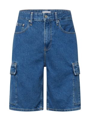 Pantaloni Calvin Klein Jeans albastru