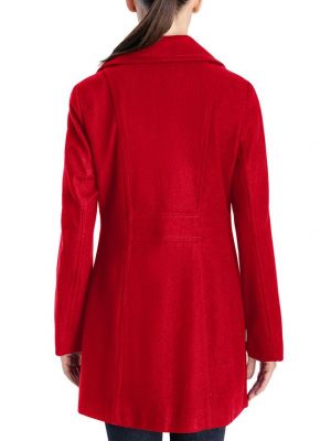 Двубортное пальто Anne Klein красное
