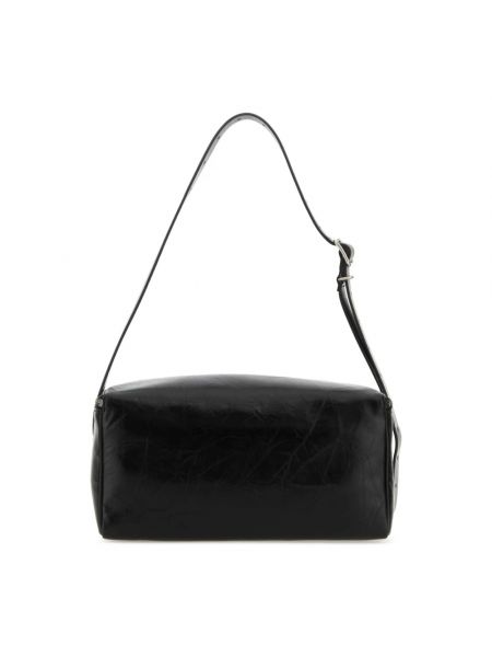 Bolsa de hombro de cuero elegante Jil Sander negro
