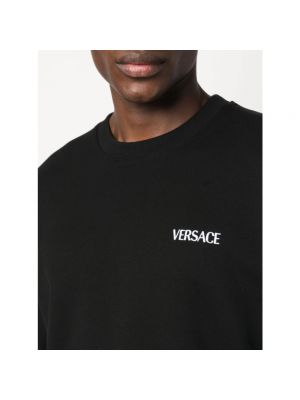 Sweter z nadrukiem Versace czarny
