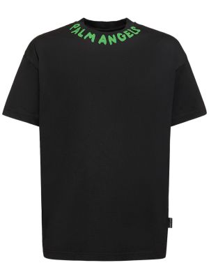 Camiseta de algodón Palm Angels negro