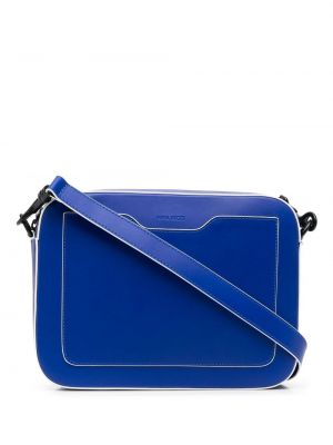 Kožená taška přes rameno Nina Ricci modrá